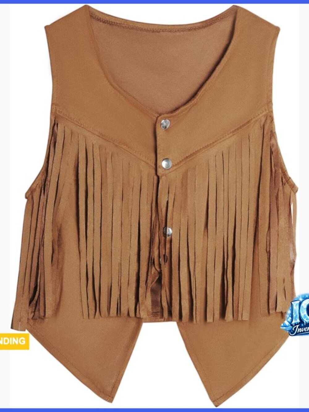 Faux Suede Rivet Tassel Vest Sleeveless Fringe Waistcoat Cowgirl